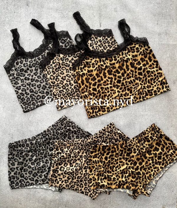 pijama c/ short animal print pack x6